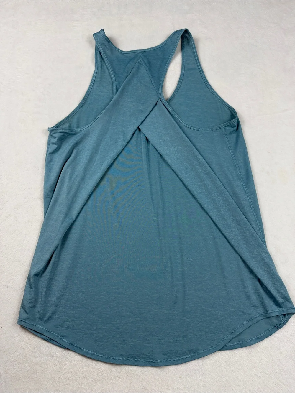 Lululemon Racerback Tank Top Shiny Light Blue Women’s Large (12?)